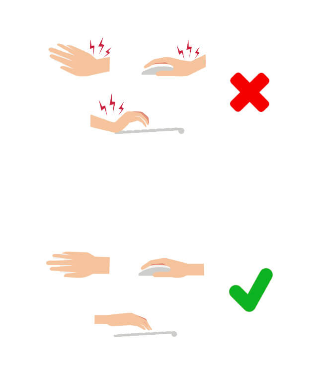 How to maintain wrist alignment when doing a lot of typing