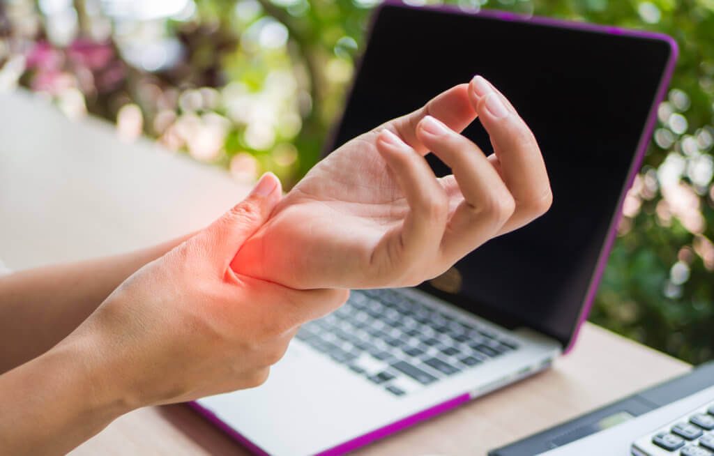 The job requiring a lot of typing may trigger carpal tunnel syndrome