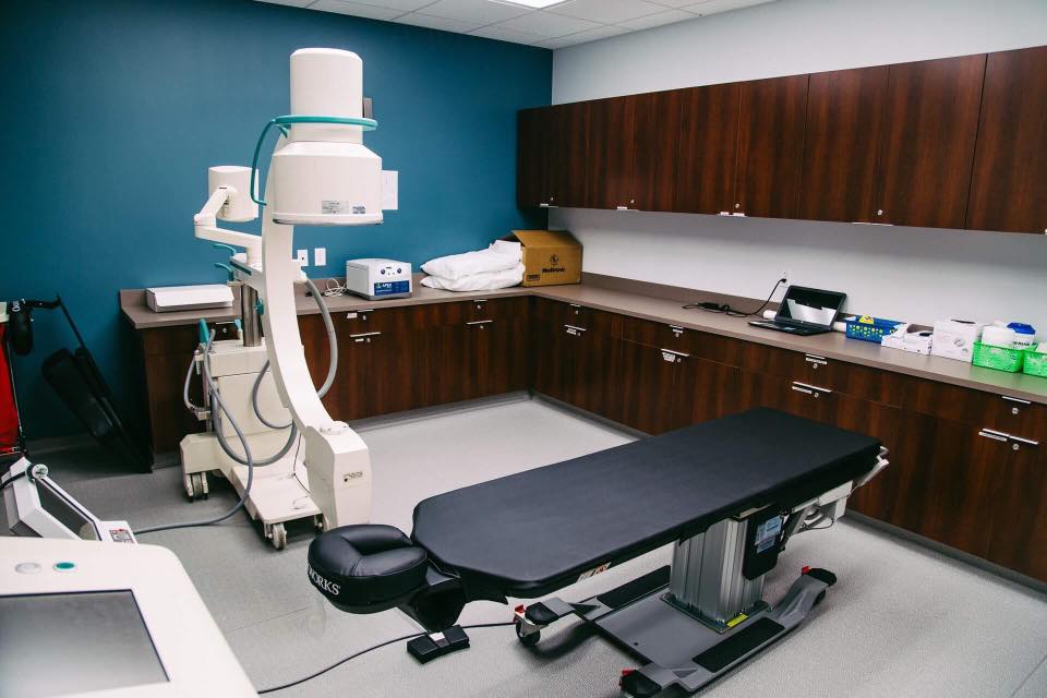 The procedure room in the Spine and pain clinic of North America in Fairfax